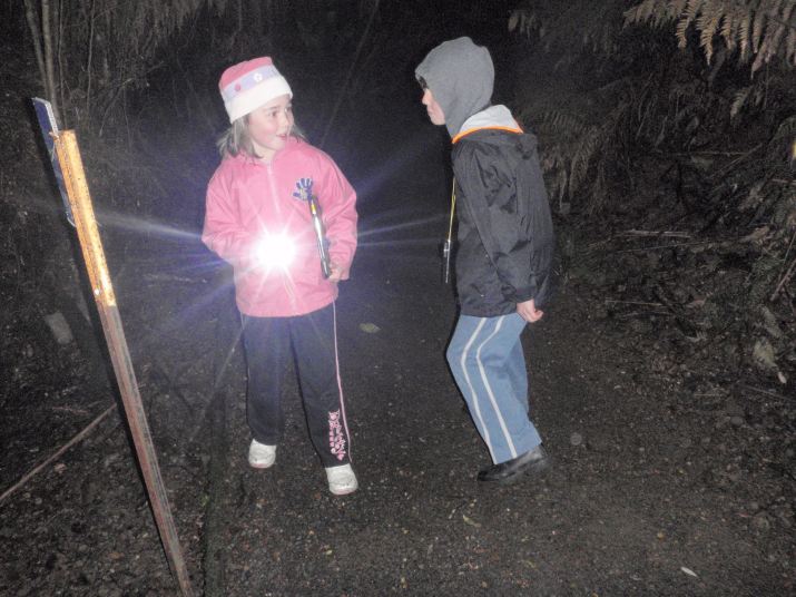 Two young helpers ready to start the Lyrebird Survey